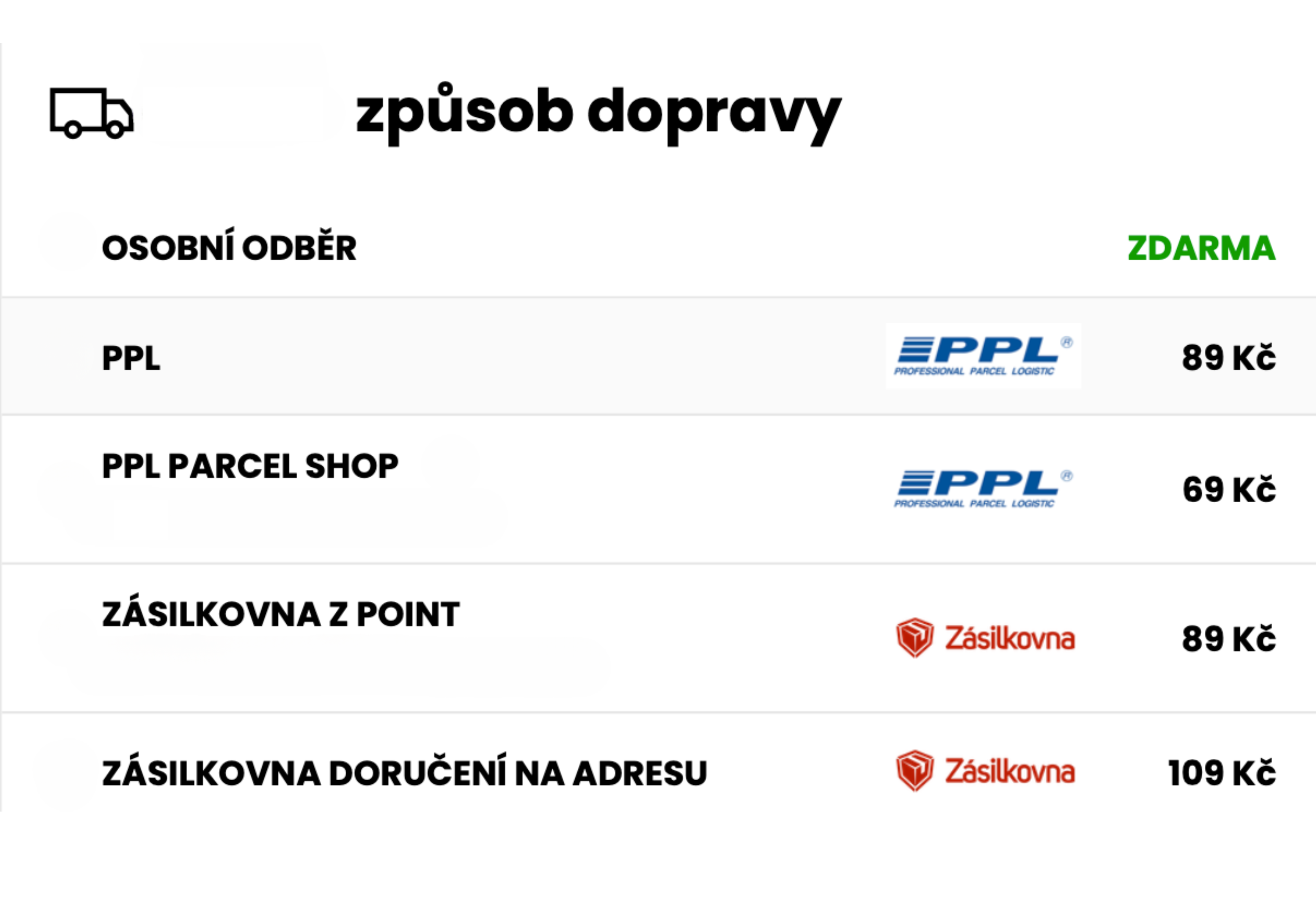 platba a doprava